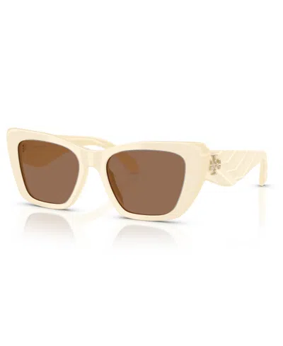 Tory Burch Women's Large Sunglasses, Ty7216u In Ivory