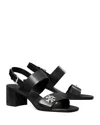 Tory Burch Turnlock Heeled Sandal In Multi