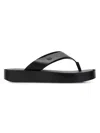 Tory Burch Leather Platform Flip Flop In Black