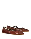 Tory Burch Women's Mary Jane Bow Flats In Brown