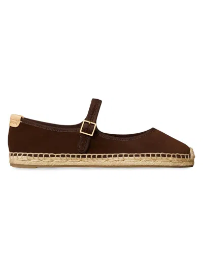 Tory Burch Women's Mary Jane Suede Espadrilles In Brown
