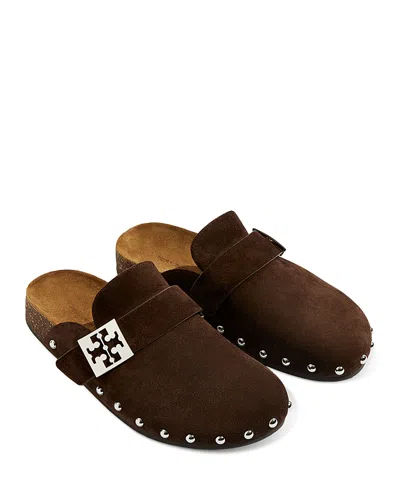 Tory Burch Women's Mello Suede Studded Mules In Brown