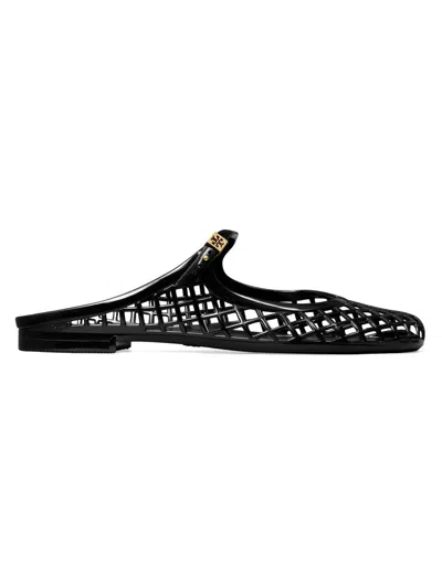 Tory Burch Mellow Jelly Mary Jane Ballerina Mules In Black