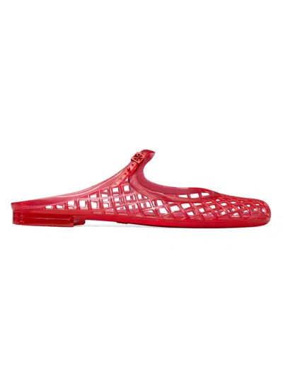 Tory Burch Women's Mellow Jelly Mary Jane Flats In Red Volcano