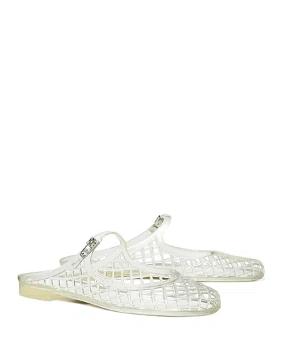 Tory Burch Mellow Jelly Mary Jane Ballerina Mules In Metallic