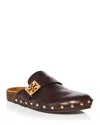 Tory Burch Mellow Studded Mule In Deep Mocha
