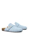 Tory Burch Mellow Studded Mule In Blue Cloud