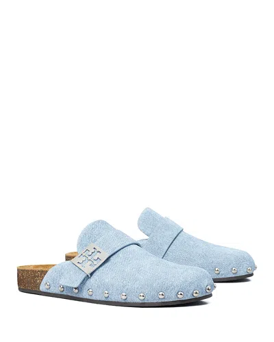 Tory Burch Mellow Studded Mule In Blue