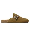 Tory Burch Mellow Suede Mules In Multi