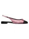 Tory Burch Cap-toe Slingback Ballet In Pink