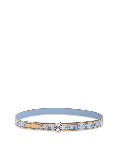 TORY BURCH WOMEN'S MILLER DENIM & LEATHER BELT