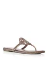 Tory Burch Miller Pavé Knotted Sandal In Dark Clay
