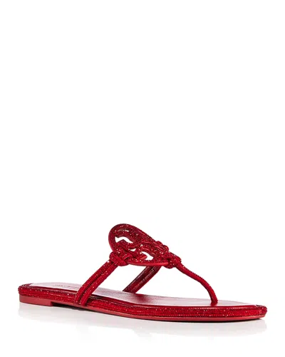 Tory Burch Women's Miller Pave Knotted Sandals In Ruby