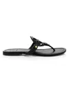 Tory Burch Women's Miller Leather Thong Sandals In Perfect Black
