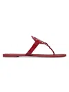 Tory Burch Women's Miller Patent Leather Thong Sandals In Red