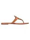 Tory Burch Women's Miller Patent Leather Thong Sandals In Tan
