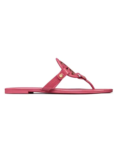 TORY BURCH WOMEN'S MILLER PATENT LEATHER THONG SANDALS