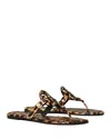 Tory Burch Miller Printed Patent Sandal In Classic Leopard