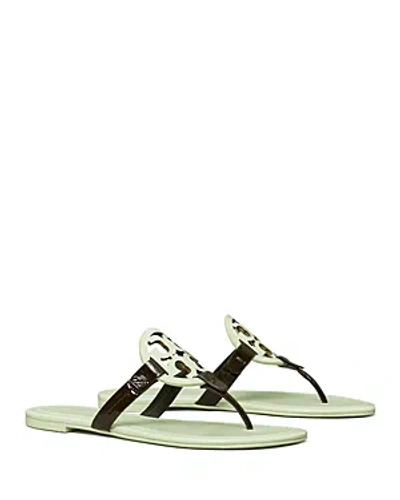 Tory Burch Women's Miller Slip On Embellished Thong Sandals In Mint Chocolate Chip