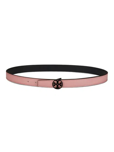 Tory Burch Women's Miller Smooth Reversible Leather Belt In Pink