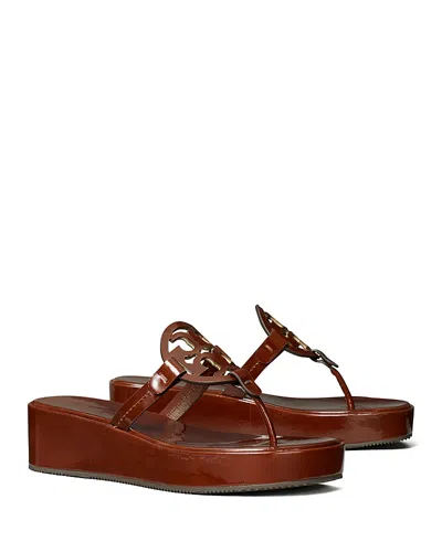 Tory Burch Women's Miller Wedge Sandals In Brown