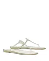 Tory Burch Miller Jelly Clear Silver Sandal In Metallic