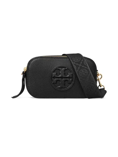 Tory Burch Miller Mini Leather Crossbody Shoulder Bag In Black