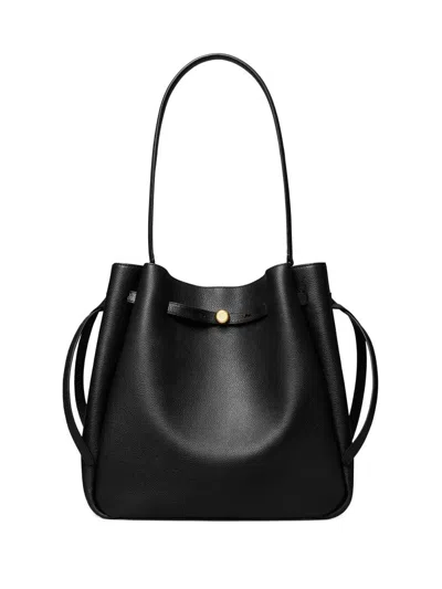 Tory Burch Women's Mini Romy Leather Bucket Bag In Black