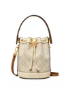 Tory Burch Mini T Monogram Bucket Bag In 254 Ivory