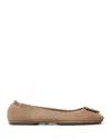 Tory Burch Minnie Travel Suede Ballet Flats In Aneto