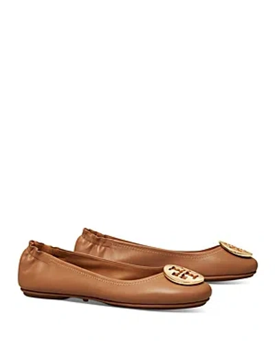 Tory Burch Women's Minnie Travel Ballet Flats In Royal Tan/gold