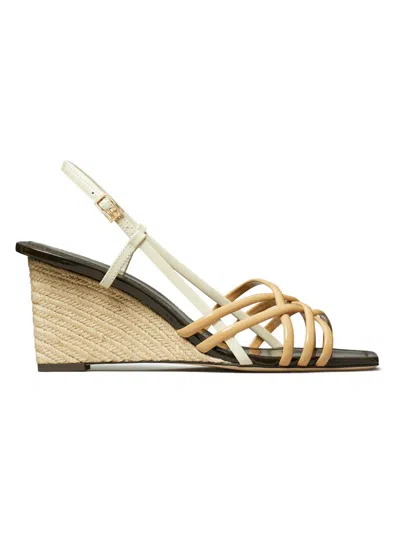 Tory Burch Women's Multi Strap 75mm Wedge Sandals In Neutral
