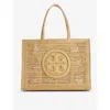 TORY BURCH TORY BURCH WOMEN'S NATURAL ELLA CROCHETED RAFFIA TOTE BAG