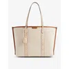 Tory Burch Small Perry Canvas Tote Bag In New Cream