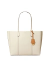 Tory Burch Women's Perry Leather Tote In New Ivory