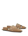 Tory Burch Pierced Mule In Brown