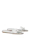 Tory Burch Pierced Slide In Bright Silver
