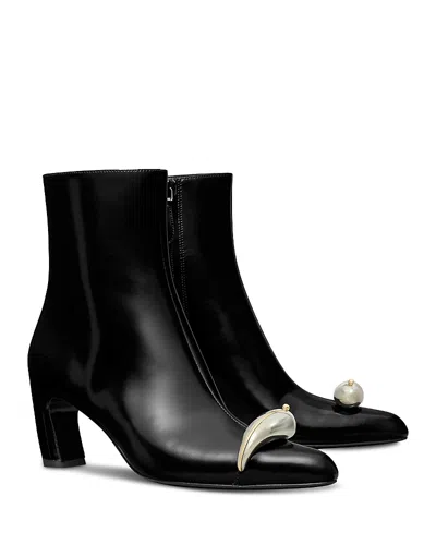 TORY BURCH WOMEN'S PIERCED XL ANKLE BOOTS