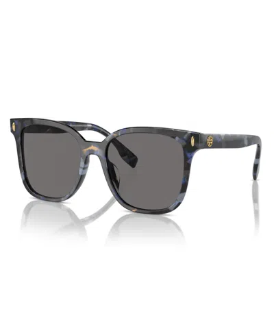Tory Burch Women's Polarized Sunglasses, Ty7203u In Blue Tortoise