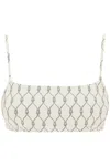 Tory Burch Printed Bikini Top In Neutral