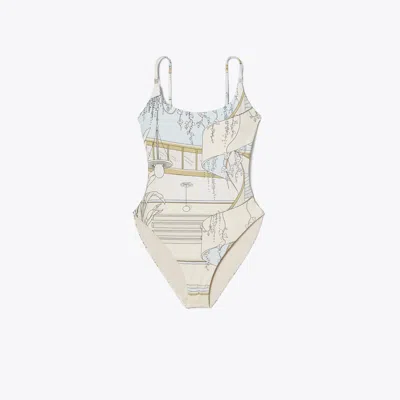 Tory Burch Women's Printed Swimsuit, Size Xl