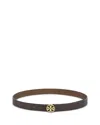 Tory Burch Miller Monogram Coated Canvas Belt In French Pre