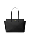 Tory Burch Women's Robinson Leather Tote Bag In Black