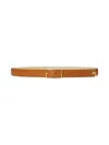 Tory Burch Logo-buckle Leather Belt In Brown