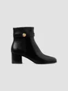 Tory Burch Romy 50mm Leather Ankle Boot In Black