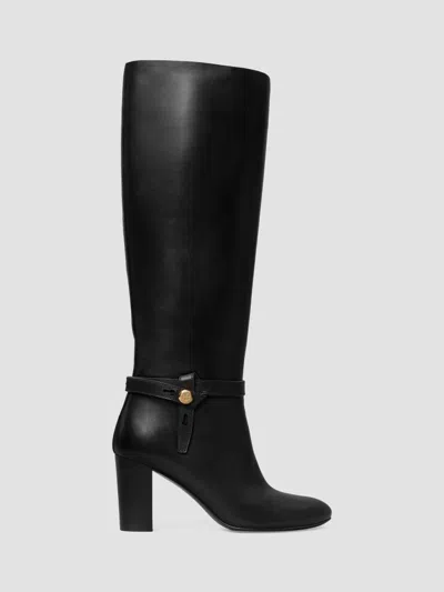 Tory Burch Women's Romy 70mm Leather Knee-high Boots In Perfect Black