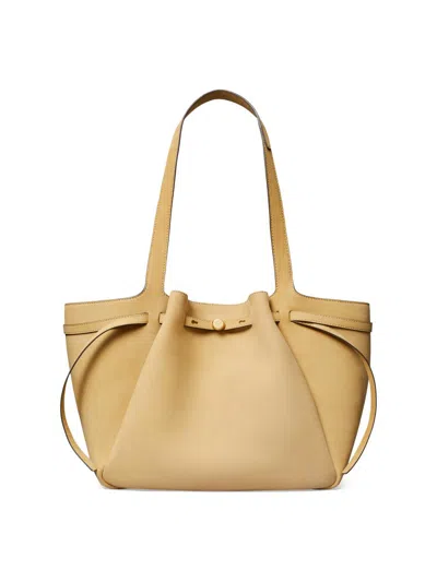 Tory Burch Women's Romy Pebbled Leather Tote Bag In Sand