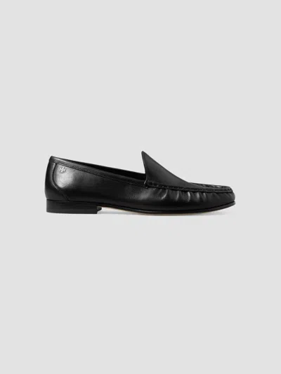 Tory Burch Classic Ruched Leather Loafers Perfect Black