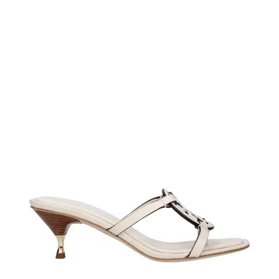 Tory Burch Women's Sandals Light Beige/cream Leather In Multi