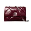 Tory Burch Quilted Chain Shoulder Bag In Burgundy
